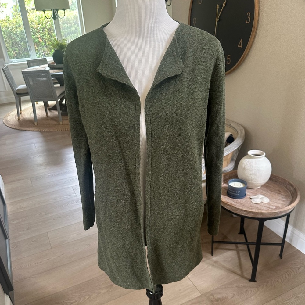J. Crew Olive Green Open Front Jacket